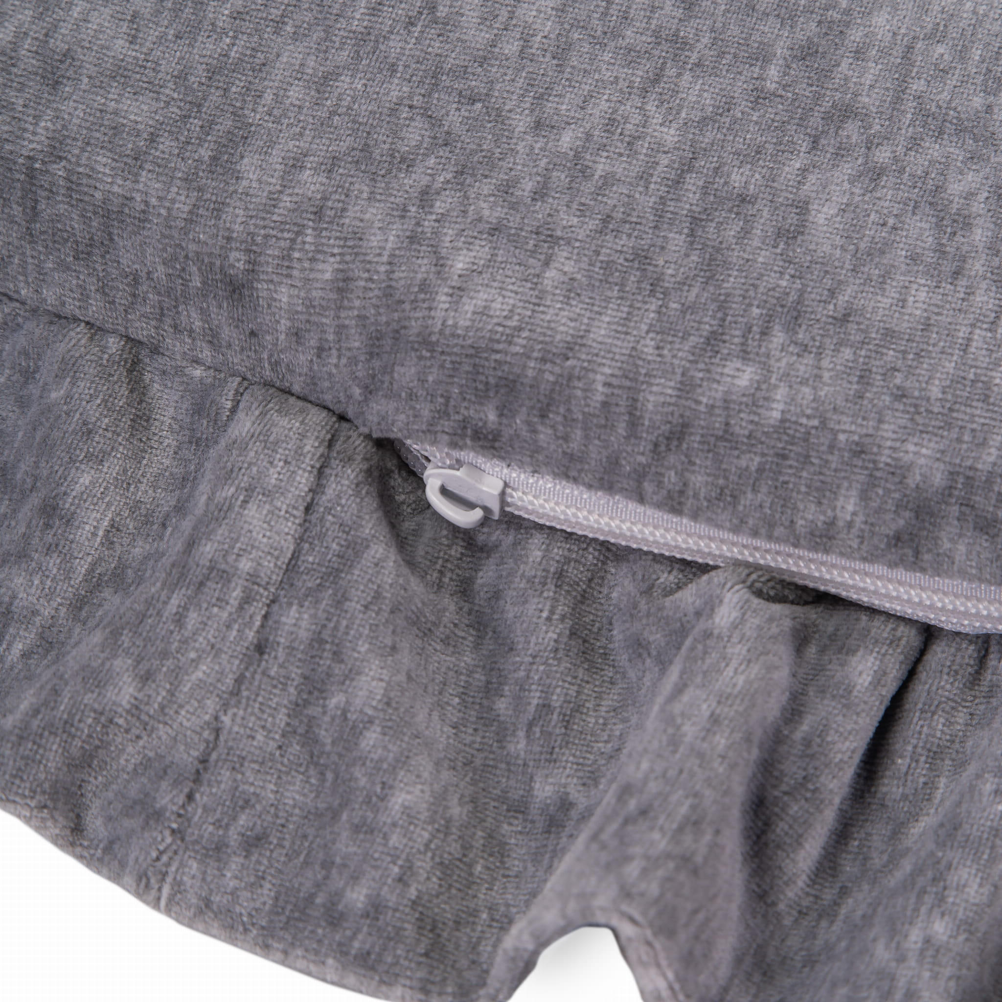 SPIELMATTE für Kinder, Rund, Samt, Hellgrau - Grau, Textil (100/100cm) - MeowBaby