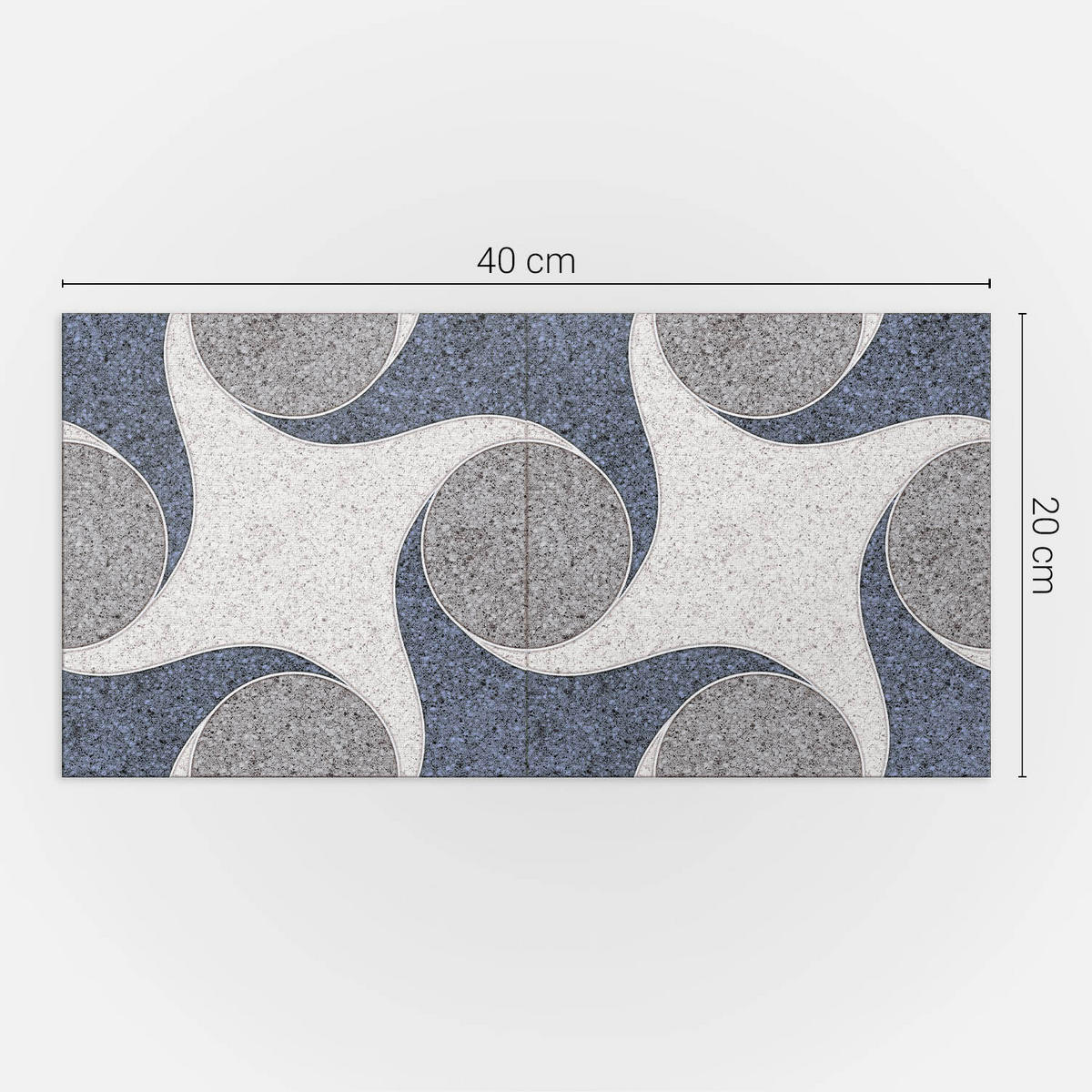 WANDPANEEL 10x 40x20 cm selbstklebend Granitia - Dunkelgrau, Kunststoff (20/1.6/40cm) - Wallfluent