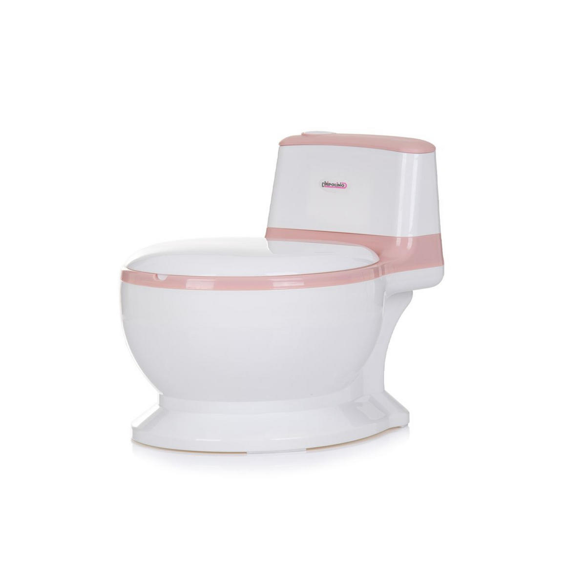 TÖPFCHEN Lux rosa Musik bis 20 kg, Toilettenpapierfach, Behälter abnehmbar, Klappdeckel - Rosa, Kunststoff (32/40cm) - Chipolino