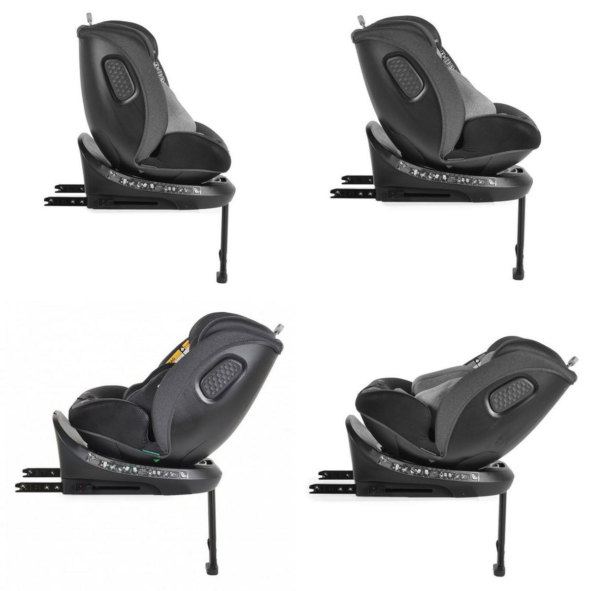 KINDERSITZ Hoku i-Size schwarz (40-150cm) Gruppe 0+/1/2/3, Isofix, Stützfuß - Schwarz, Kunststoff (44/60/52cm) - Cangaroo