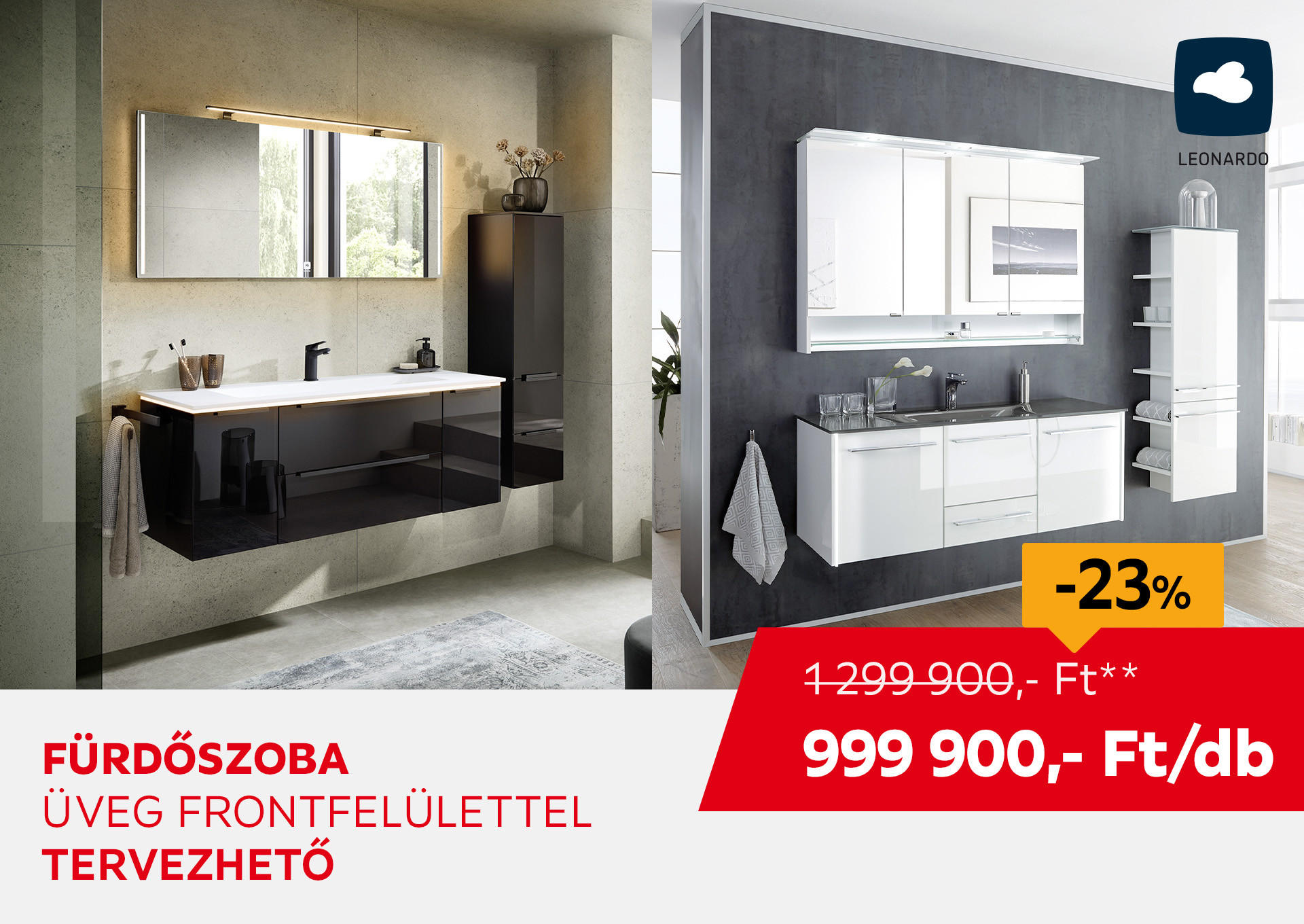Mosdószekrény mosdóval Kiemelt termék  Ft.- helyett  Ft.-