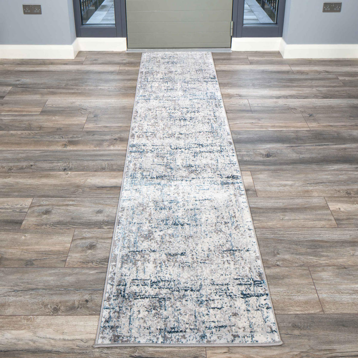 WEBTEPPICH Tweed Blau - Blau, Textil (70/240cm) - Kukoon Rugs