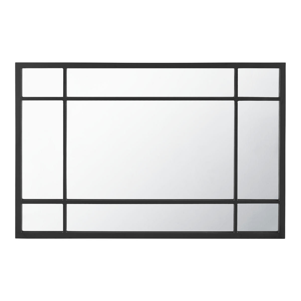 WANDSPIEGEL Colobraro - Schwarz, Glas/Holzwerkstoff (60/90/1.8cm) - [en.casa]