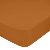 SPANNBETTTUCH basic 105x200x32 cm terrakota - Terra cotta, Textil (105/200cm) - Happy Friday