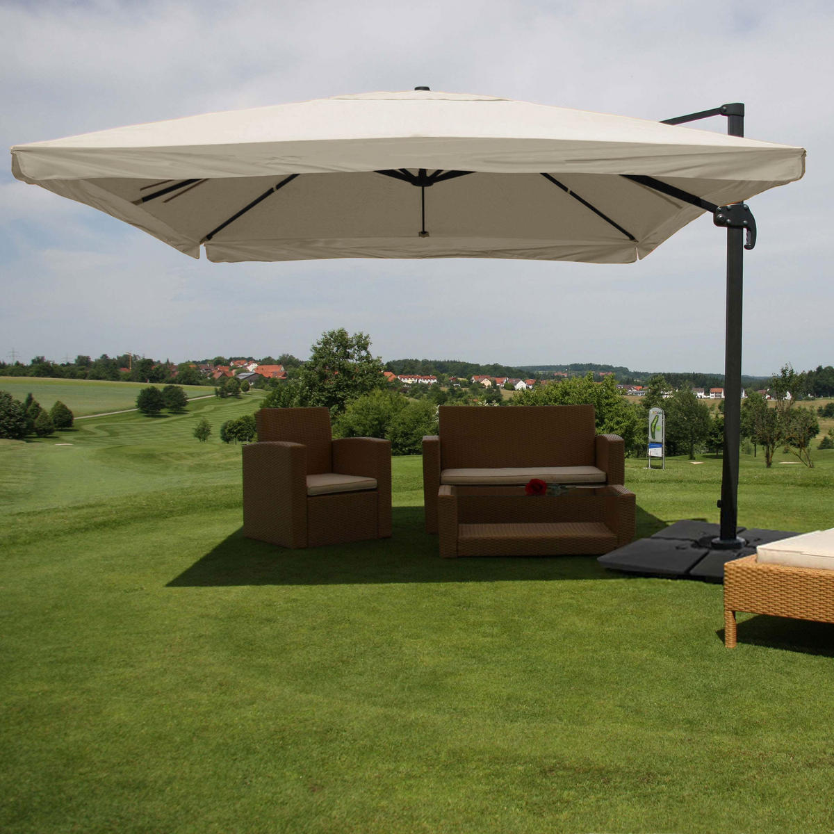 AMPELSCHIRM Ecru 300/400 cm - Ecru, Textil (400/300cm) - MCW