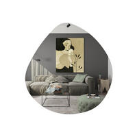 WANDSPIEGEL Transparent Asymmetrischer Dekospiegell - Transparent, Holzwerkstoff (60/60/3cm) - Ibonto