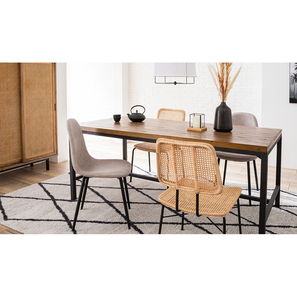 POLSTERSTUHL - Metall / Kunstleder - Taupe, Kunststoff/Metall (44/87/53cm) - home24