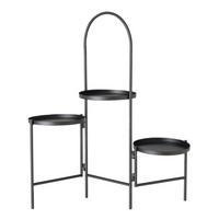 BLUMENSTÄNDER Schwarz 68 cm 3 Ebenen - Schwarz, Metall (50/34/68cm) - Boltze Home