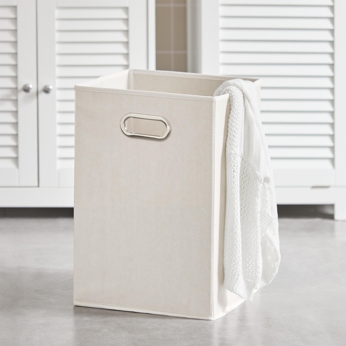 WÄSCHESCHRANK Weiß - Weiß, Holzwerkstoff (40/90/38cm) - SoBuy