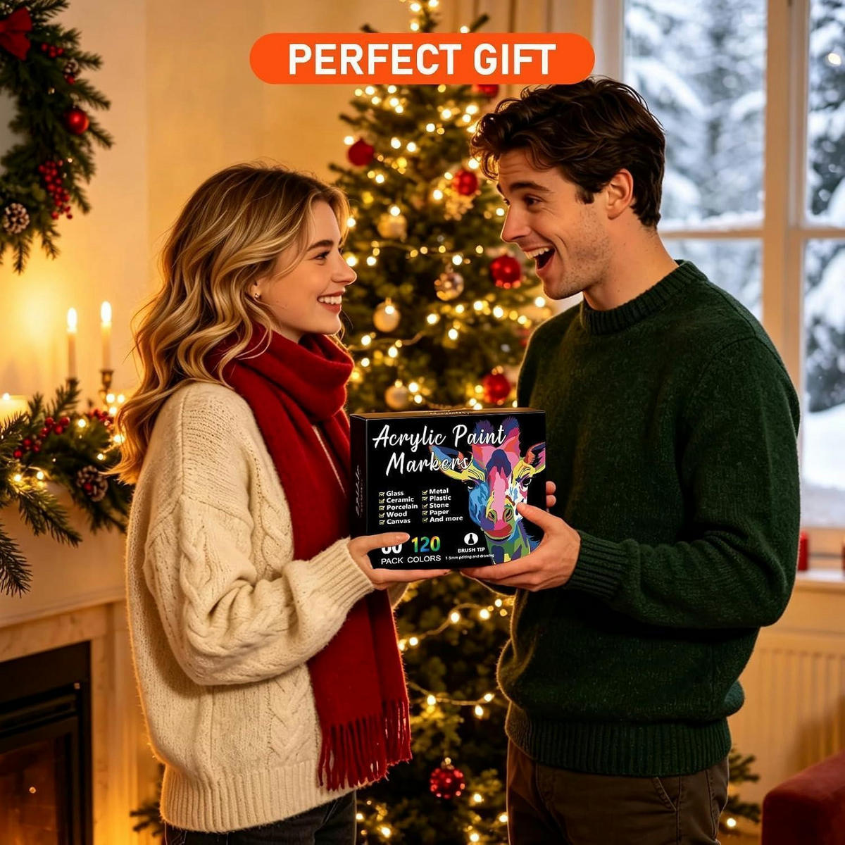 ACRYLSTIFTE Set 72er Pack Dual Tip 144 Farben 1-5 mm Pinselspitze - Multicolor, Kunststoff (1/1/15cm)