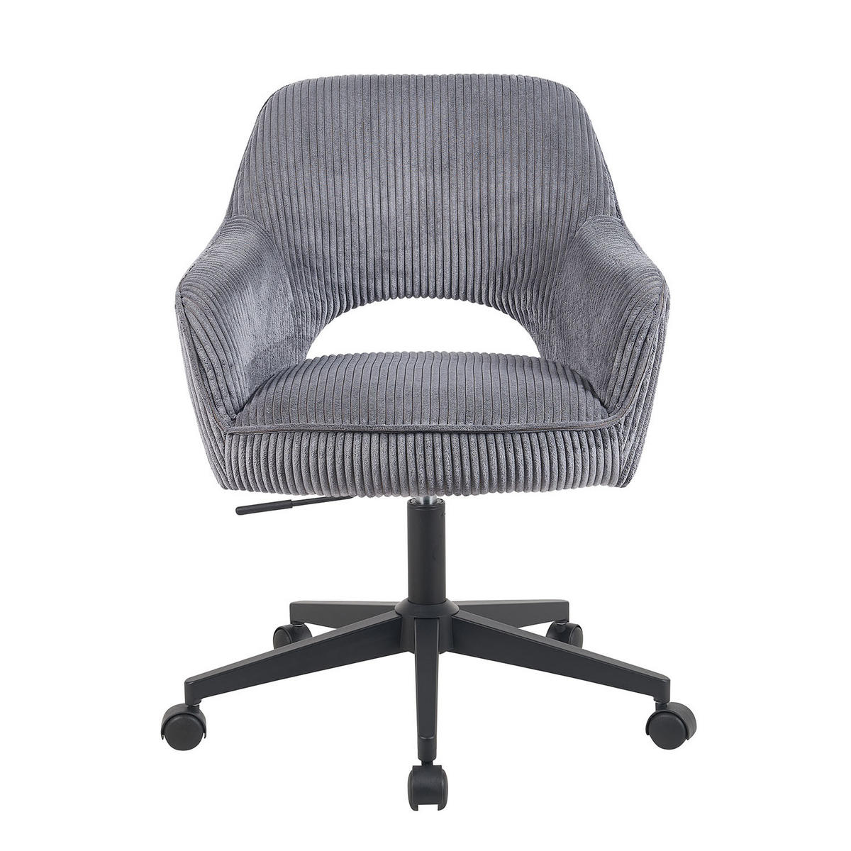 BÜROSTUHL Mika-Ilvy - Schwarz/Grau, Textil/Metall (60/84/65cm) - DUBI Möbel