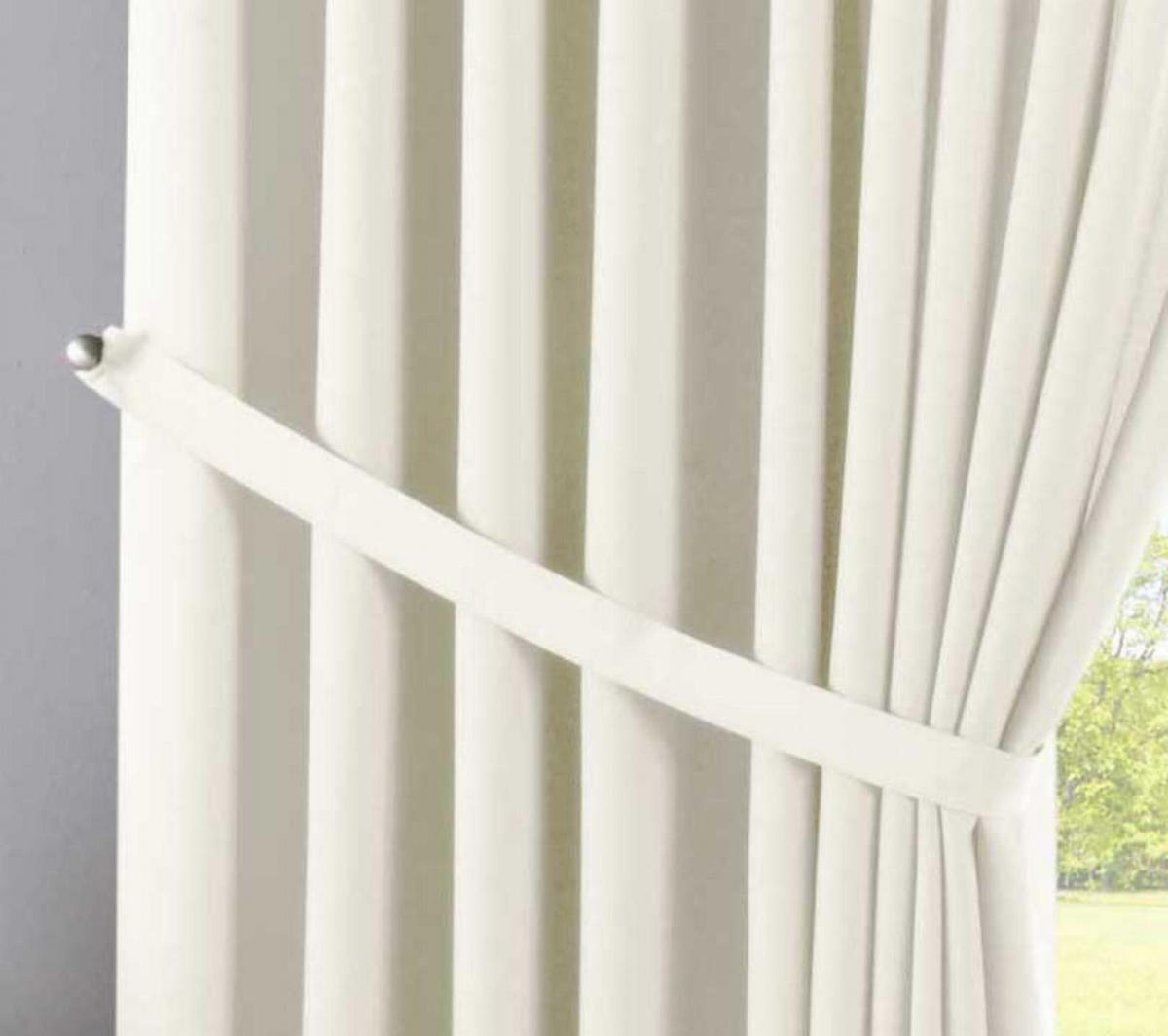 SCHLAUFENGARDINE »Palermo« HxB 250x300 cm Creme - Creme, Textil (300/250cm) - Gardinenbox
