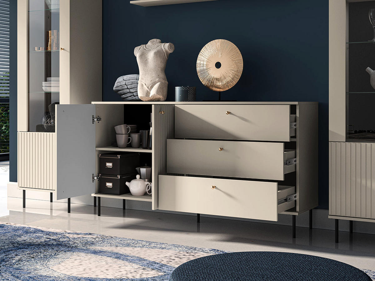 KOMMODE – 120 cm – Sophie – Kaschmir – KM-024 - Kaschmir, Holzwerkstoff (120/85/40cm) - hi-markt