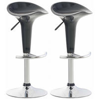 BARHOCKER Saddle 2er Set 37x37x87 cm Grau - Grau, Kunststoff (37/87/37cm) - furnicato