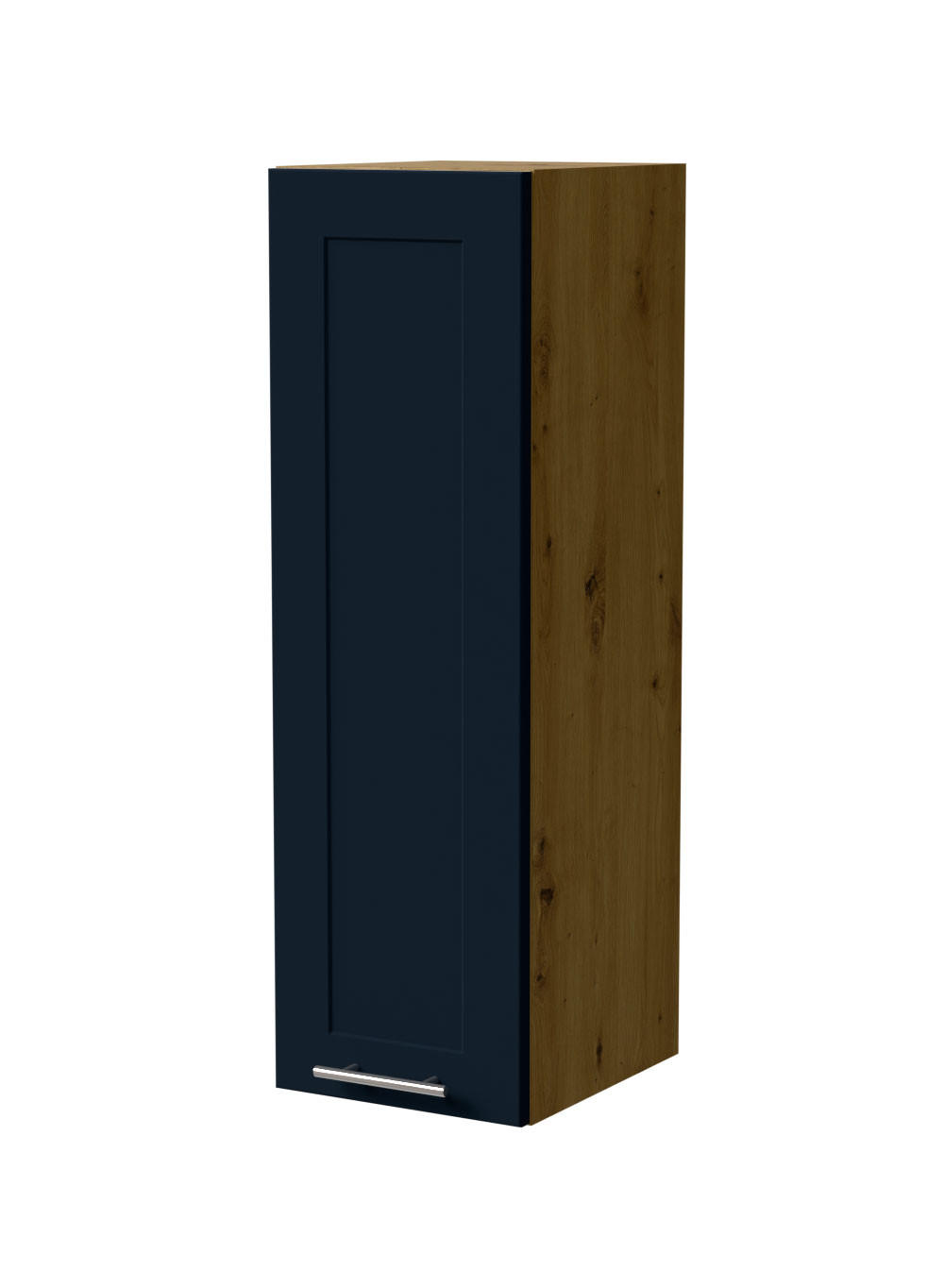 HÄNGESCHRANK Oslo W4/30 Eiche Artisan / Indigo Matt 30 / 32,5 / 96cm - Eiche Artisan/Dunkelblau, Holz/Holzwerkstoff (30/96/32.5cm) - Feldmann-Wohnen