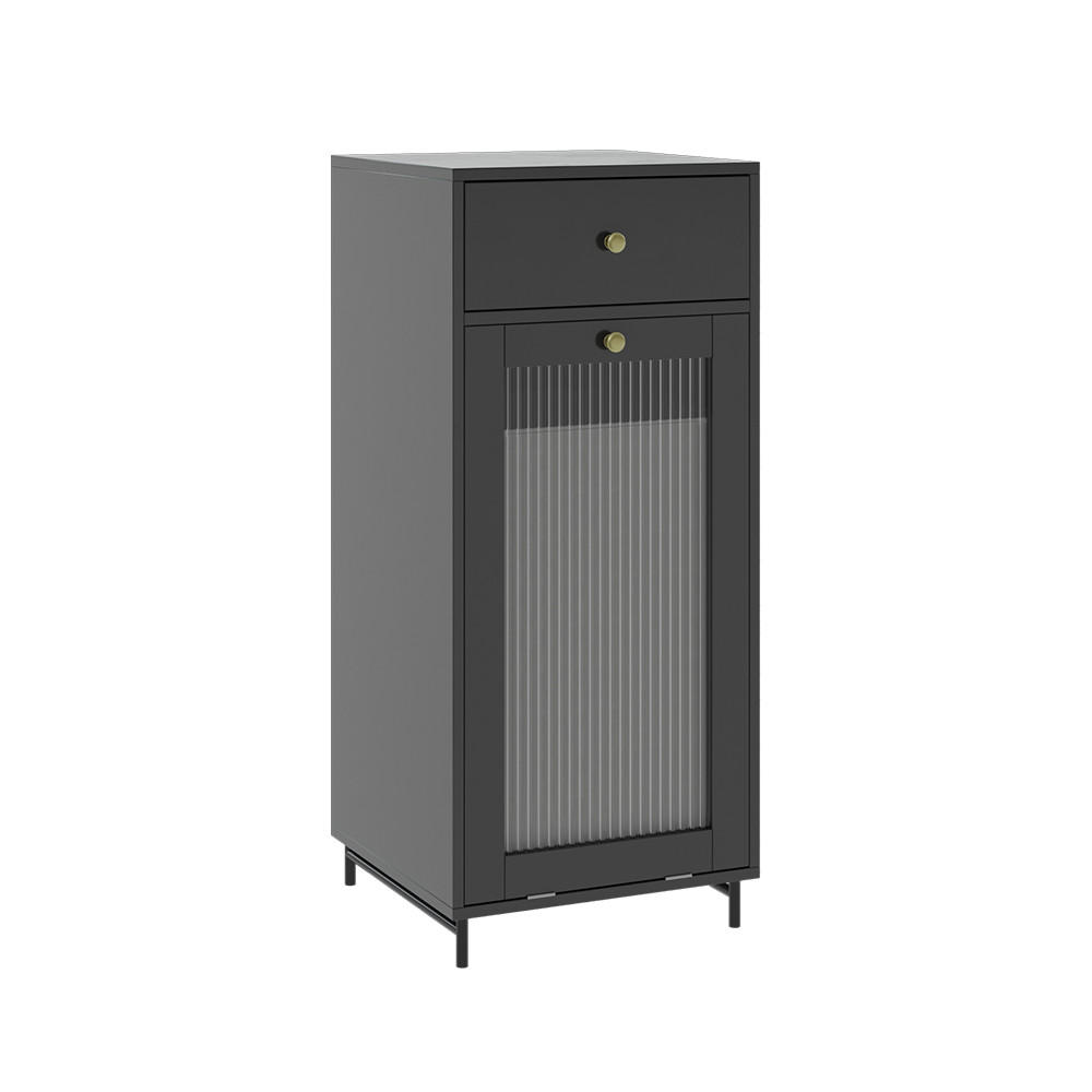 MIDISCHRANK Malte Grau 40 x 96 cm - Grau, Holzwerkstoff (40/96/40cm) - Vicco