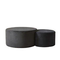 KAFFEETISCH-SET Schwarz 2er-Set - Schwarz, Textil (81/81/40cm) - PANGIVO