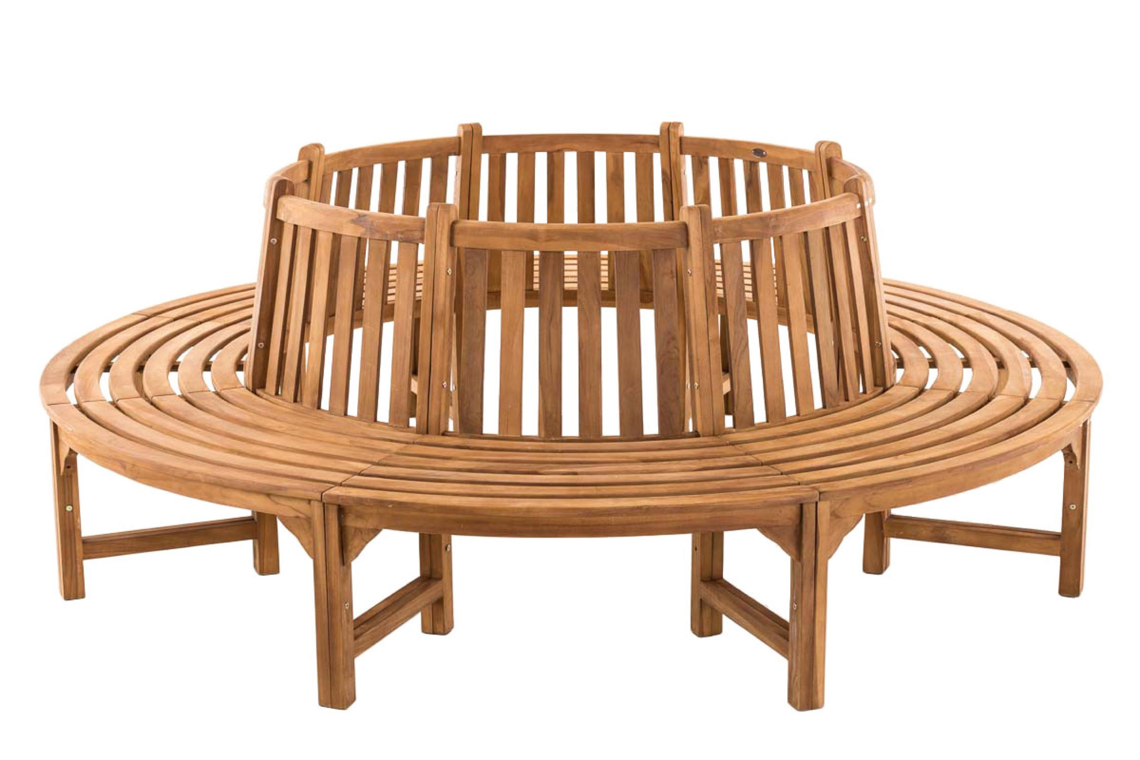 BAUMBANK Nova rund 250 cm teak - Braun, Holz (250/92/250cm) - TPFGarden