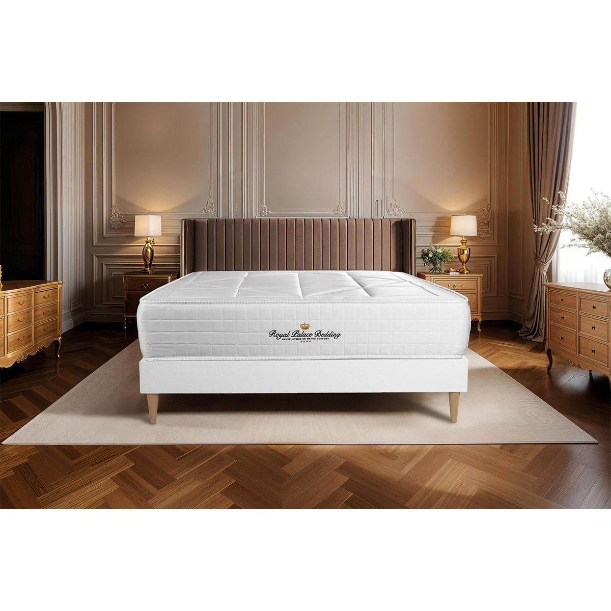 MATRATZE Windsor Taschenfederkern und Memory-Schaum 90 x 200 cm h1 - Weiß, Textil (90/200cm) - ROYAL PALACE BEDDING