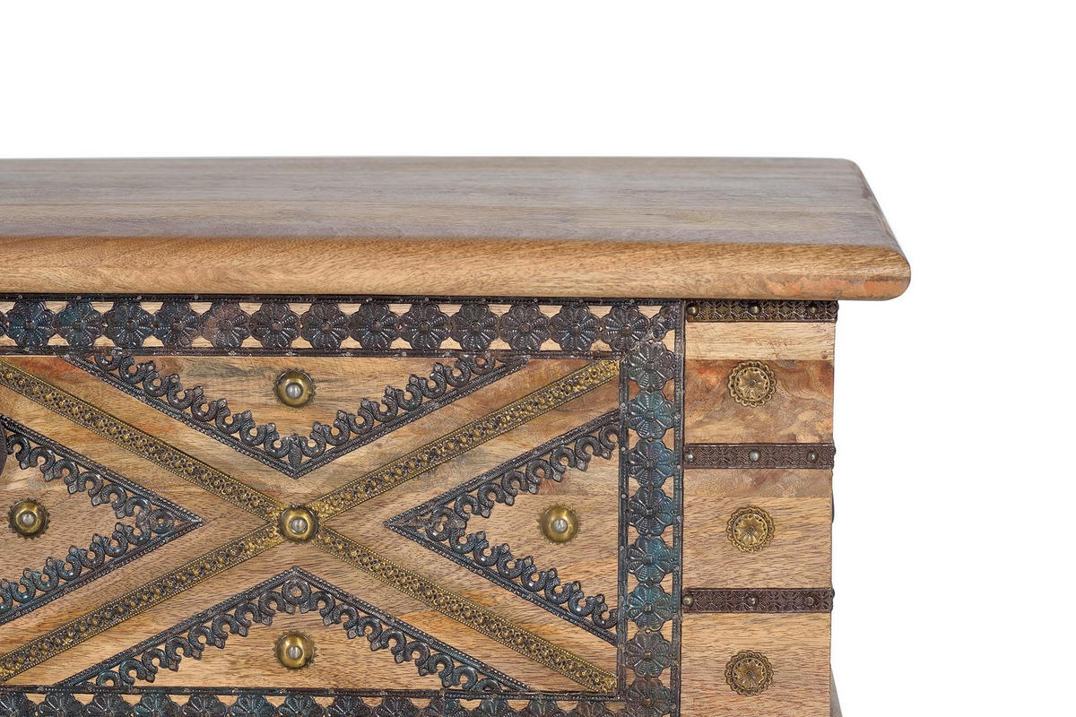 TRUHE aus Mangoholz - Braun, Holz (116/46/40cm) - Giner y Colomer