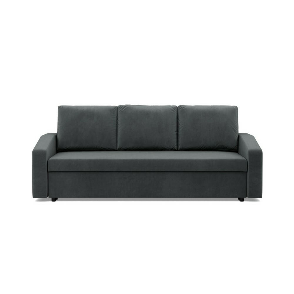 SOFA Neo mit abgeschrägter Armlehnen dunkelgrau - Dunkelgrau, Textil (220/92/92cm) - SIMKAM Furniture