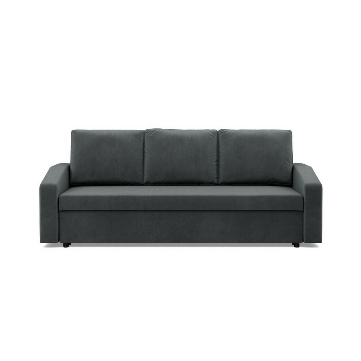 SOFA Neo mit abgeschrägter Armlehnen dunkelgrau - Dunkelgrau, Textil (220/92/92cm) - SIMKAM Furniture