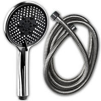 DUSCHKOPF mit Schlauch - Silberfarben, Kunststoff (12cm) - KRUMAD