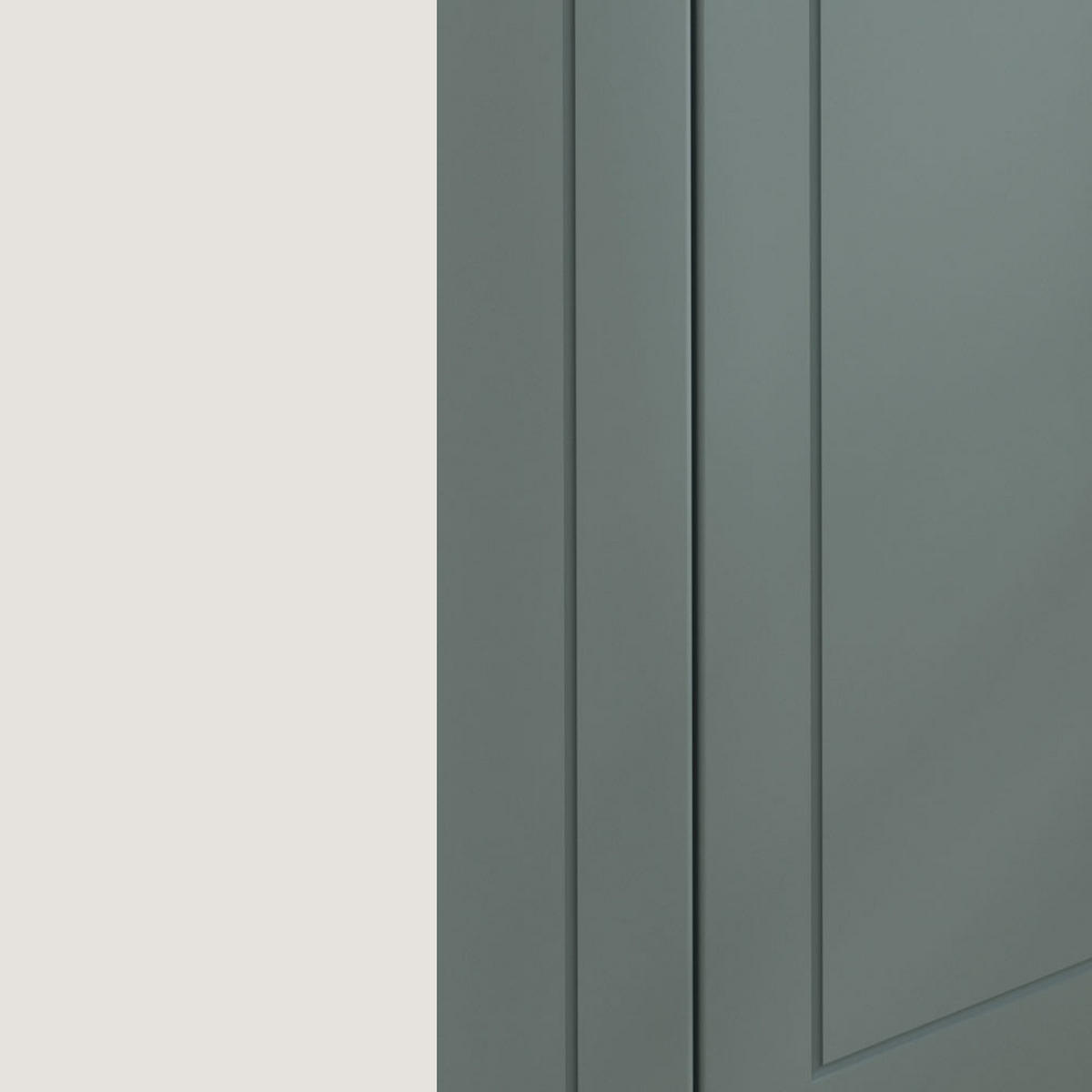 KÜCHENZEILE Kvantum Grau / Mint Matt 240 / 51,6 / 207cm (Blum Teilauszug) - Mintgrün/Grau, Holzwerkstoff/Metall (240/207/51.6cm) - Feldmann-Wohnen