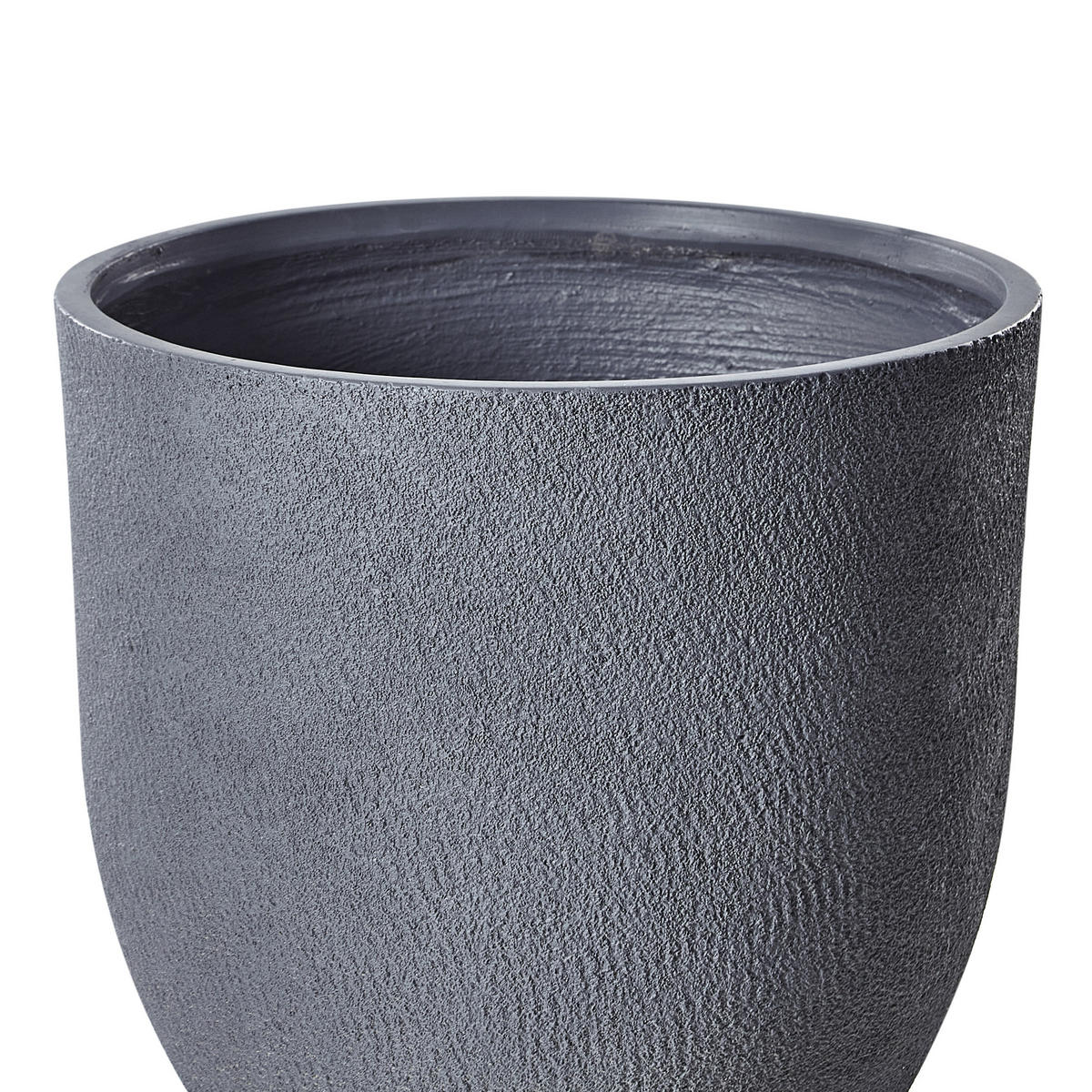 CVETLIČNI LONEC svetlo siva okrogel 55/55/53 cm Kannia - svetlo siva, naravni materiali (53cm) - Beliani