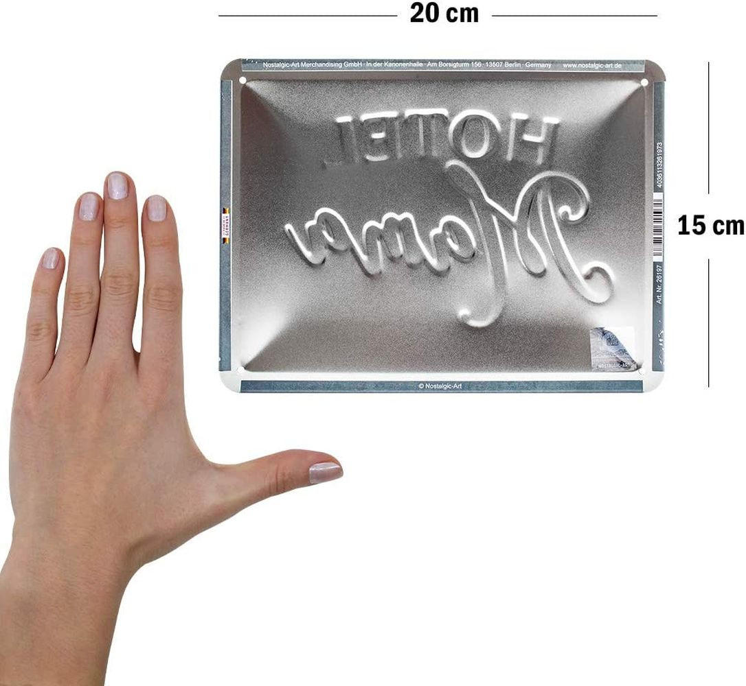 BLECHSCHILD 15/20 cm Word Up Hotel Mama - Multicolor, Metall (20/15/0.5cm) - Nostalgic-Art