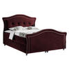 BOXBETT Bedran Lux - Bordeaux, Holz (180/200cm) - MIRJAN24