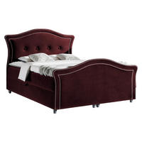 BOXBETT Bedran Lux - Bordeaux, Holz (200/200cm) - MIRJAN24