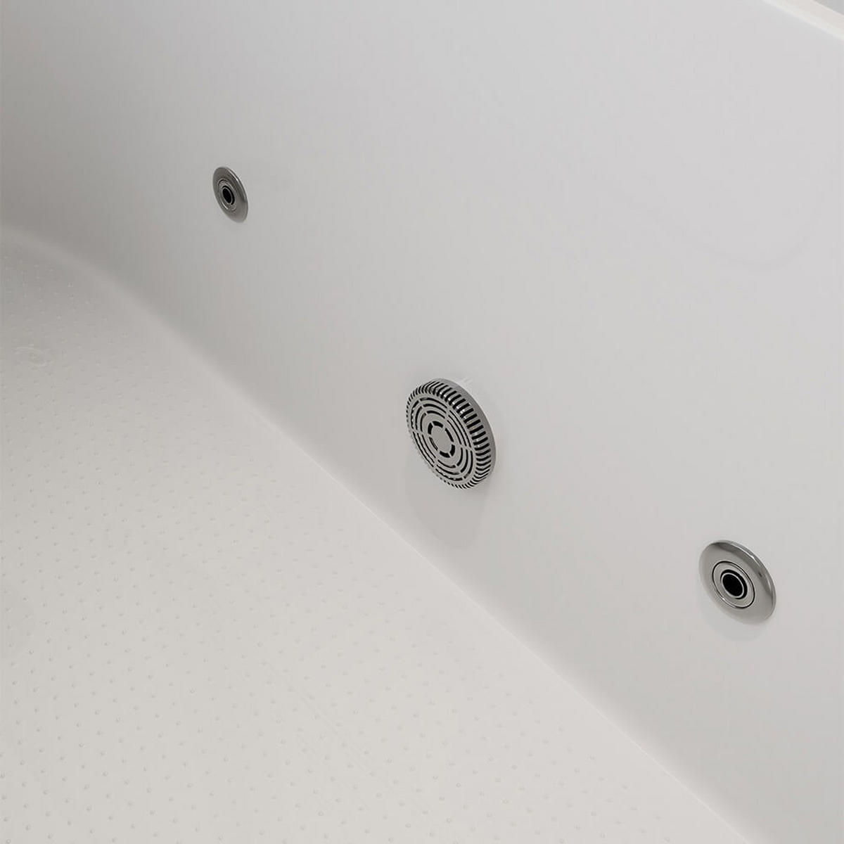 SENIORENBADEWANNE liegend mit Whirlpoolfunktion VITAL M - 153 x 76 cm Links - Weiß, Kunststoff (153/64/76cm) - Home Deluxe