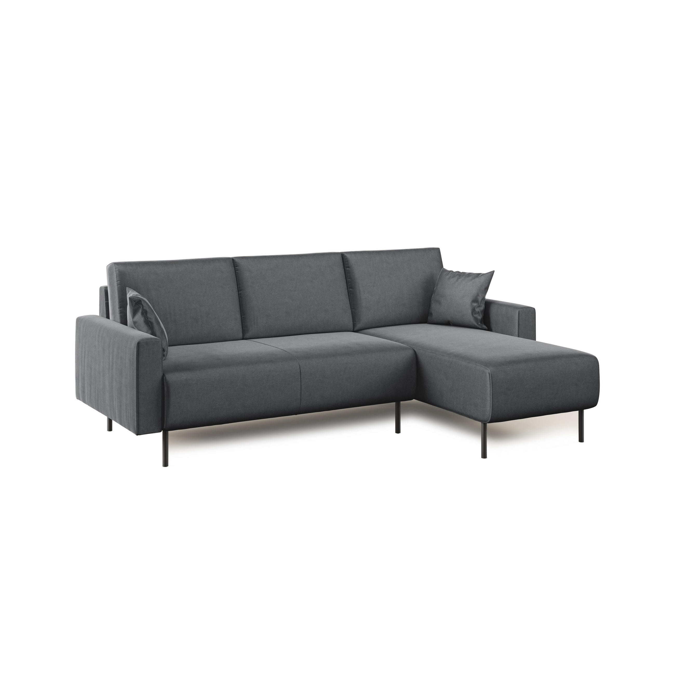 Divani.store Ecksofa Anthrazit 224x91 cm