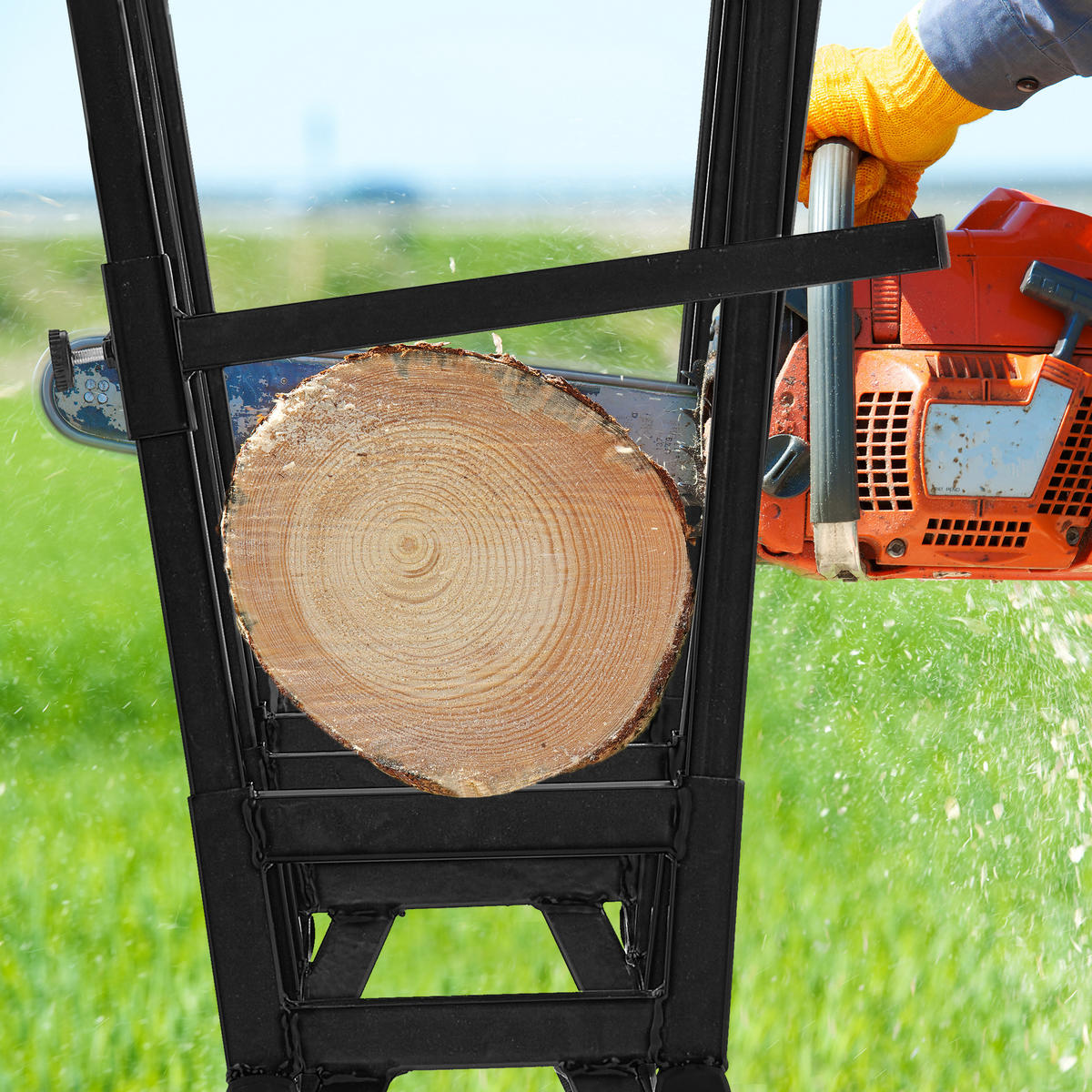 SÄGEBOCK - Schwarz, Metall (50/77.5/112cm) - Relaxdays