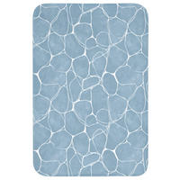 BADEMATTE Organisch - Muster - Blau 60x90 cm - Hellblau, Kunststoff/Textil (60/90cm)