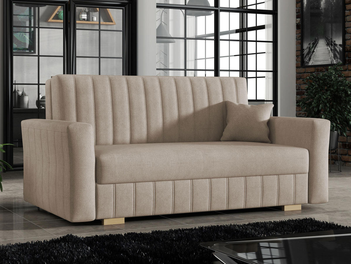 SCHLAFSOFA Viva Glam III - Naturfarben, Holz/Kunststoff (160/85/98cm) - MIRJAN24