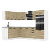 KÜCHE L-Form MELANIE, ohne Arbeitsplatten, Sonoma-Eiche - Sonoma Eiche, Holz (360/204/60cm) - B BELINI GROUP