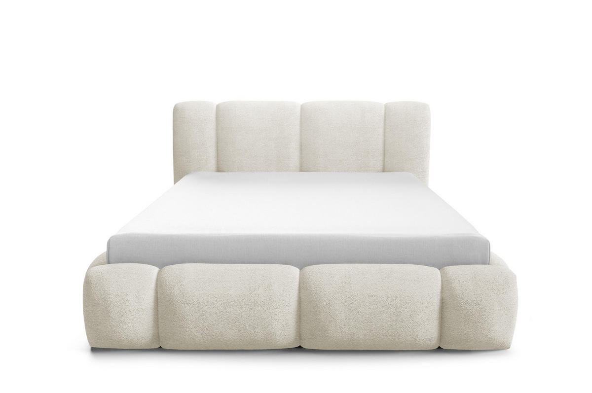 POLSTERBETT BLANCO mit Bettkasten, Bett 160x200, Doppelbett mit Stauraum und Lattenrost, ohne Matratze, Schlafzimmer - Weiß - Weiß, Holz/Textil (160/200cm) - Furnistar
