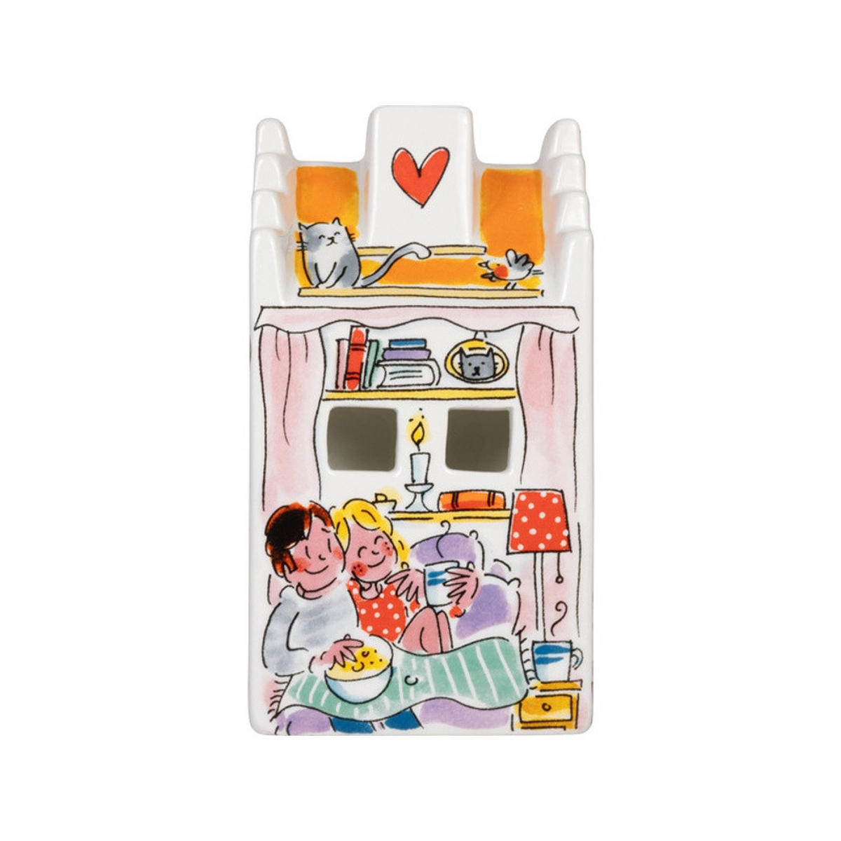 LICHTHAUS Home Sweet Home in Bunt - 14cm - Multicolor, Keramik (8.1/15/8.1cm) - Blond Amsterdam
