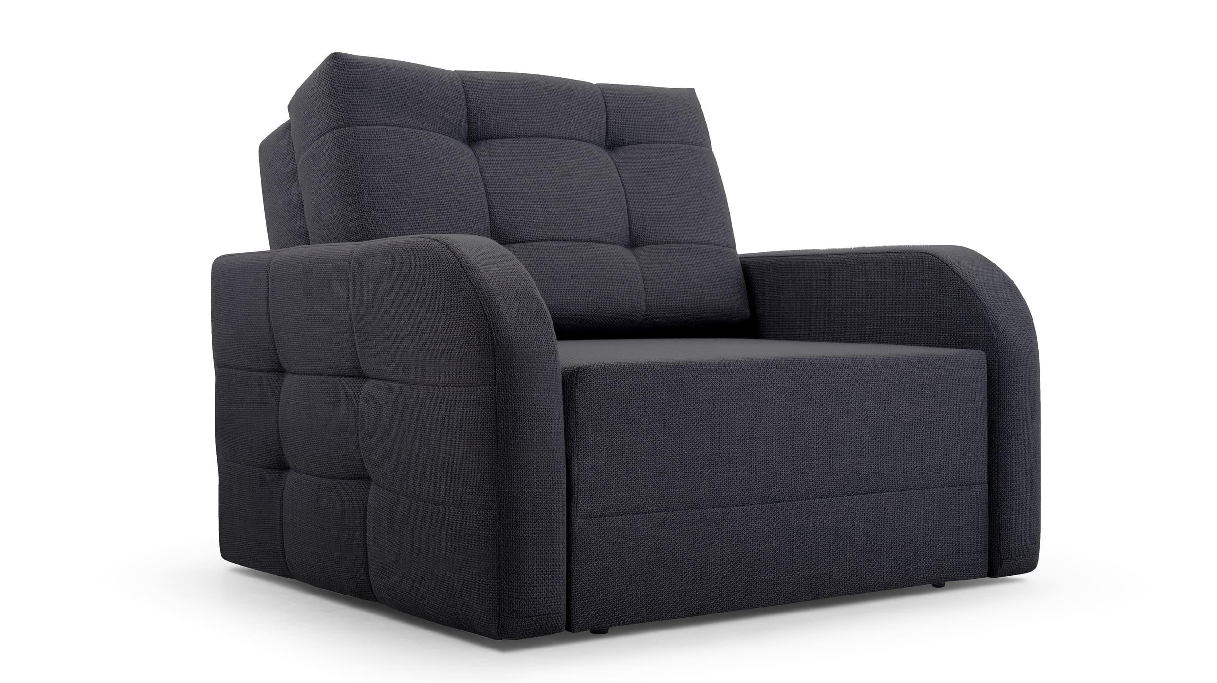 SCHLAFSESSEL Porto 80 - Dunkelgrau - Dunkelgrau, Holz (101/90/100cm) - Möblo