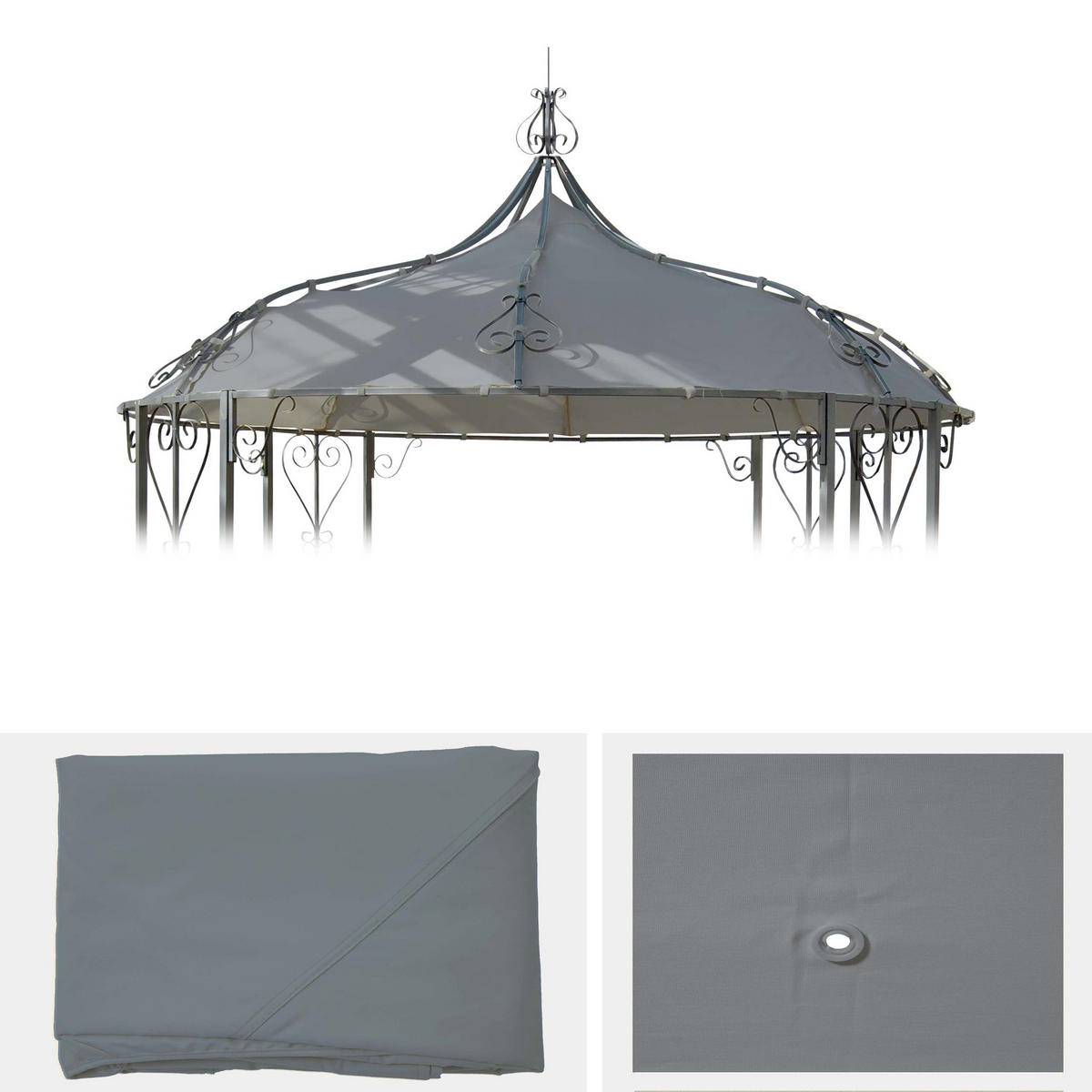 ERSATZBEZUG DACH FÜR PERGOLA CABRERA Hellgrau - Hellgrau, Textil (300/1/300cm) - MCW