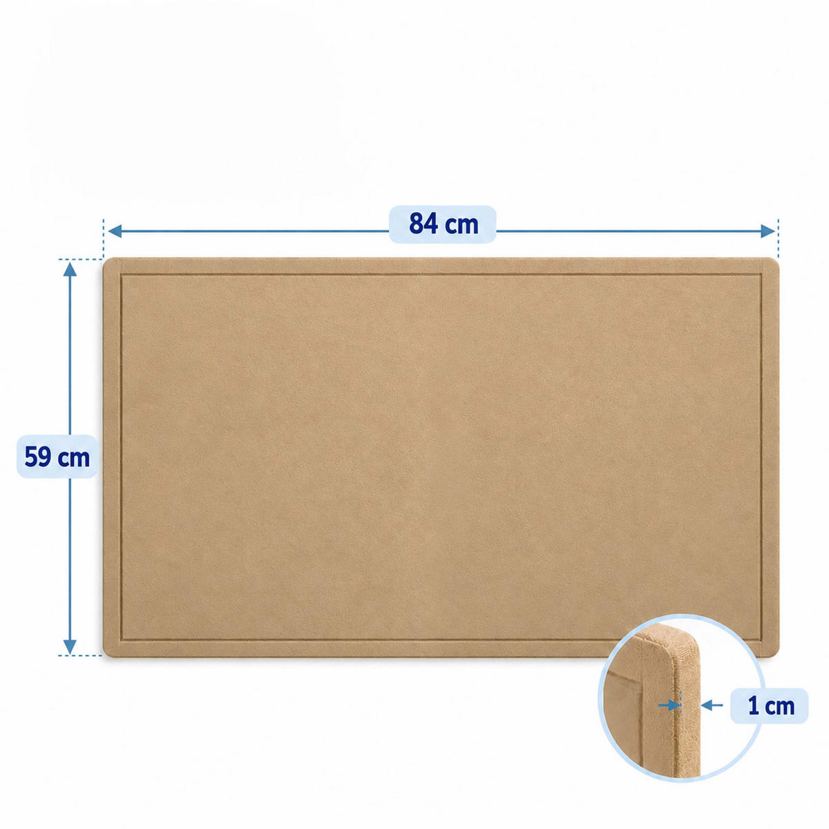 PINNWAND Beige Filz faltbar 84x59 cm - Beige, Textil (59/84/1cm) - Relaxdays