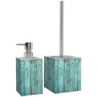 BADEZIMMER Set Lumber - Türkis, Kunststoff (7/17/7cm) - Sanilo
