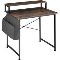 SCHREIBTISCH Everett, 80 x 55 x 90 cm, Industrial Holz dunkel, rustikal - Rostfarben, Holzwerkstoff (55/80/90cm) - tectake