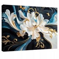 LEINWANDBILD Abstrakt Blumen Wohnzimmer 120x80 - Multicolor, Holzwerkstoff (120/80cm) - Wallarena