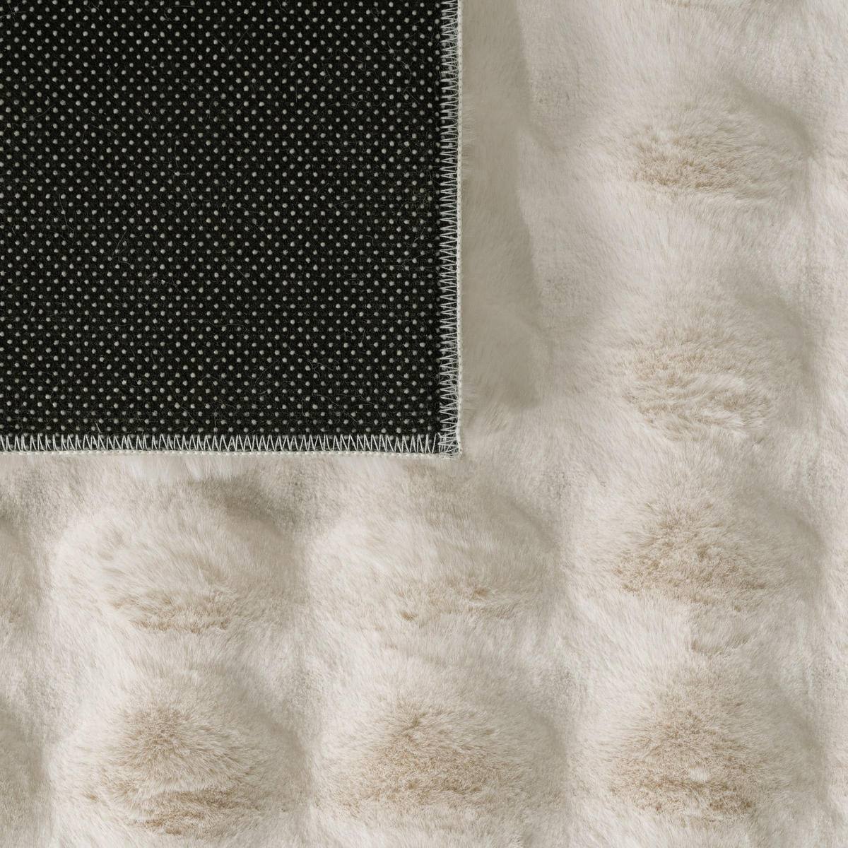HOCHFLORTEPPICH Rauten Creme 120 x 160 cm - Creme, Kunststoff (120/160cm) - TT Home