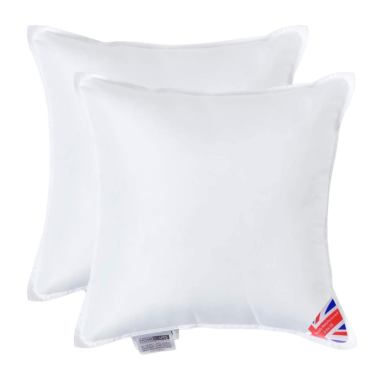 FÜLLKISSEN 2er-Set – 40/40 cm, Super-Mikrofaser - Weiß, Textil (40/40cm) - Homescapes