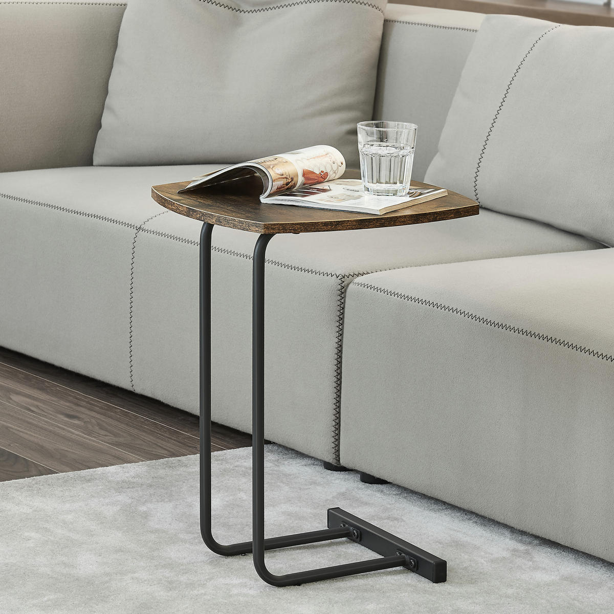BEISTELLTISCH Kjellerup - Dunkelbraun, Metall (40/40/55cm) - [en.casa]