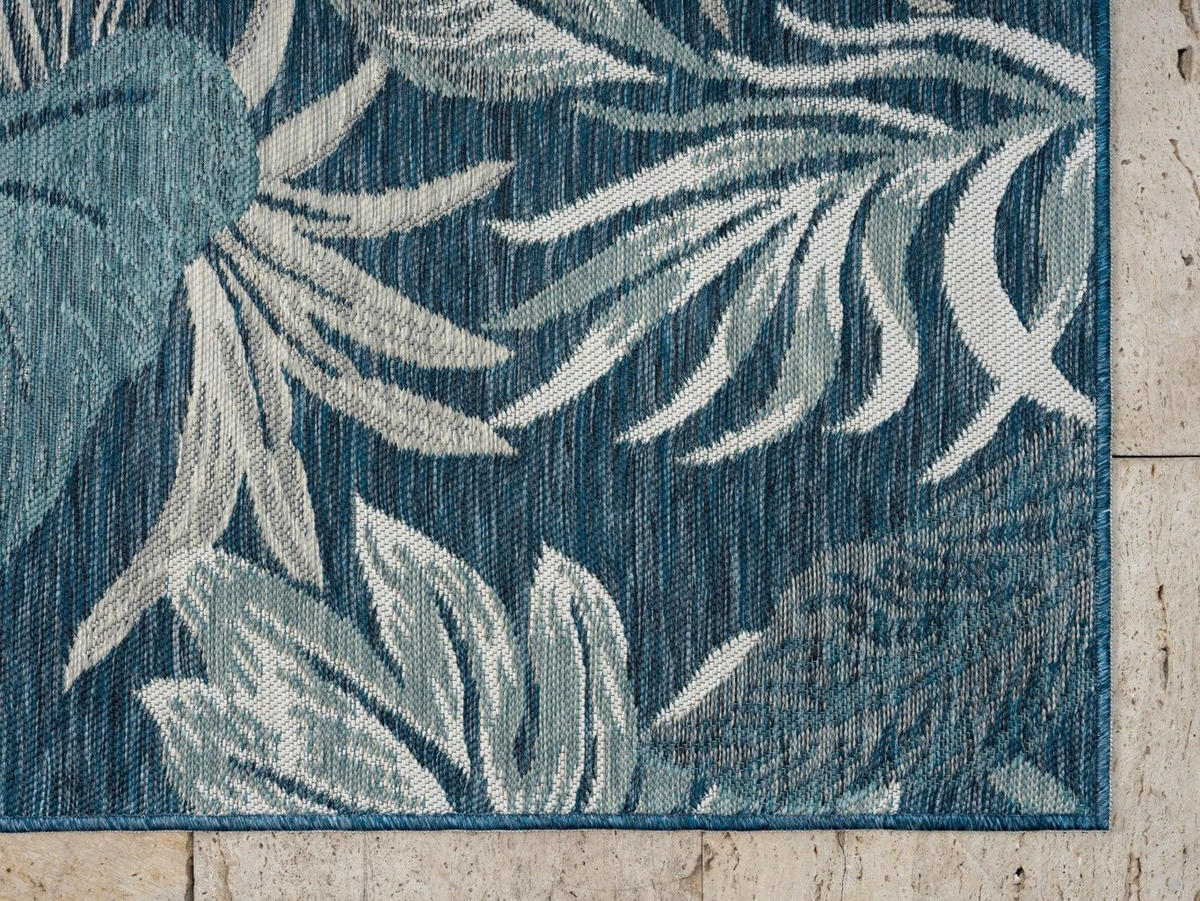 OUTDOORTEPPICH Malik Petrol,Hellgrau,Dunkelblau 160/230 cm - Petrol, Textil (160/230cm) - My-Rug